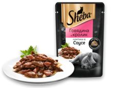 Sheba пауч для взрослых кошек (с говядиной и кролик) 75 г