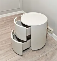 Прикроватная тумбочка 4470 с двумя ящиками, белая