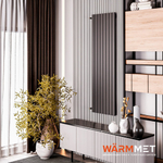 Радиатор WARMMET водяной настенный вертикальный Flat 60V (W) СЕРЫЙ RAL7040