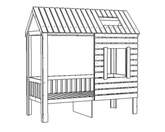 Кровать АМИ-1 1700-0700 /1808-1835-820/ анкор белый