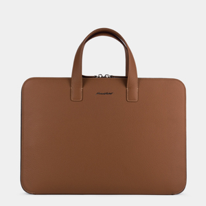 Сумка для MacBook Pro 17" Bocage без карманов из кожи теленка коричневого цвета