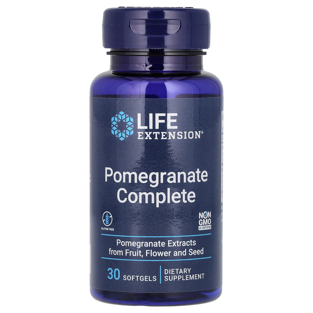 Life Extension, Pomegranate Complete, гранатовый комплекс, 30 капсул