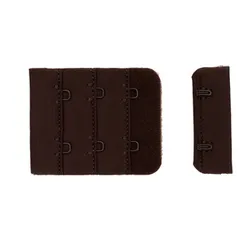 Застежка с крючками шоколад 2 ряда, 44*55 мм