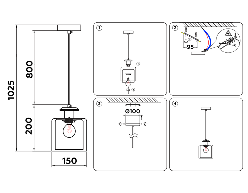 Ambrella Подвесной светильник со сменной лампой Traditional TR3579