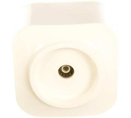 Розетка телевизионная одноместная серия "IONICH", о/у, тупиковая, 75Ом, ч/д 4-2400Мгц, белая (евросл