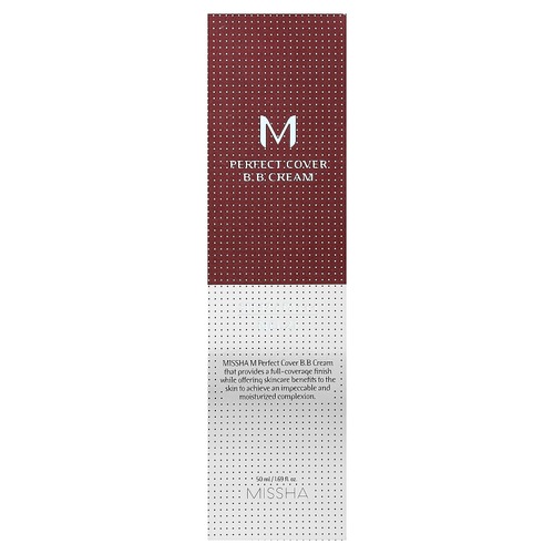 Missha, M Perfect Cover, BB-крем, SPF 42 PA+++, оттенок 21 светло-бежевый, 50 мл (1,7 унции)