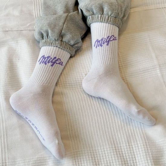 Носки Nicenonice Classic Милфа - Milfa - Милка (Белый, 35-40)