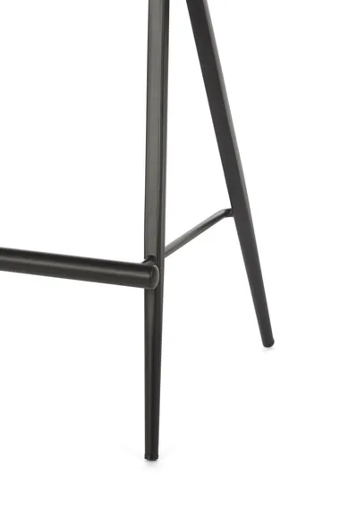 Полубарный стул Dune 65 см, черная экокожа, спинка орех