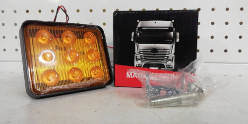 Светодиодный проблесковый маяк (стробоскоп) оранжевый квадратный (за 1 шт.)