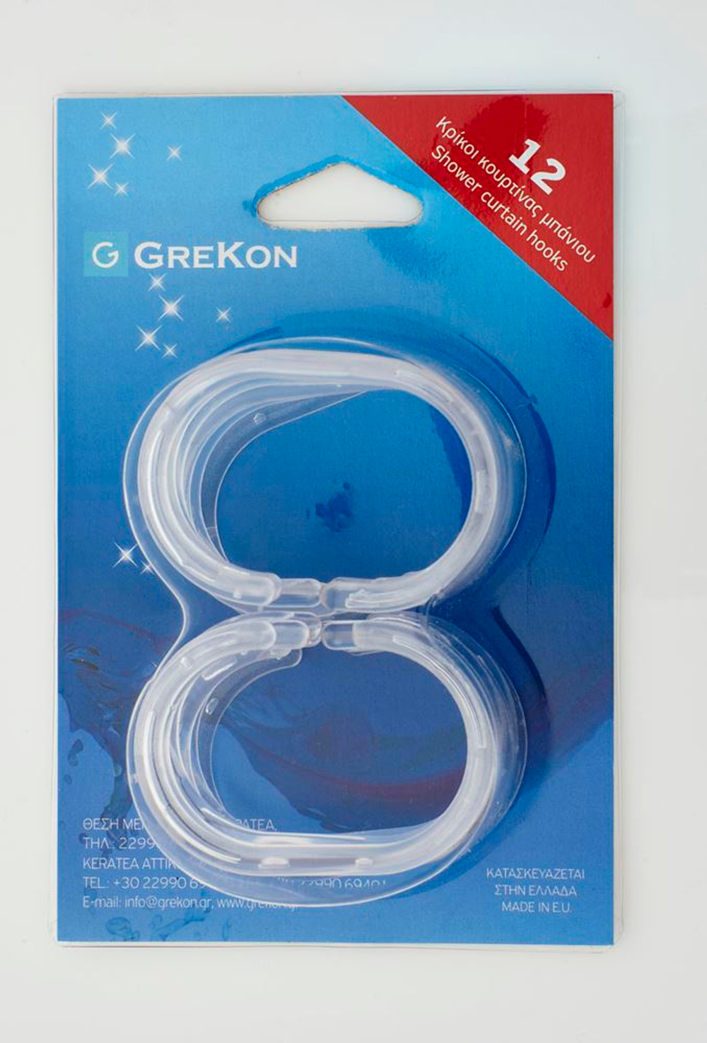 Набор из 12 крючков для шторки Grekon 37CL Греция