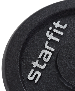 Диск чугунный STARFIT BB-204 d=26 мм, черный, 5 кг
