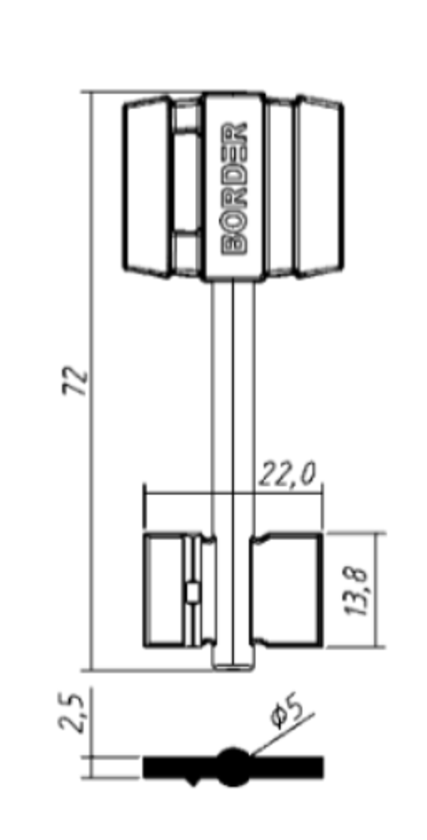Заготовка дверняк БОРДЕР 2 в пластике (065-02)