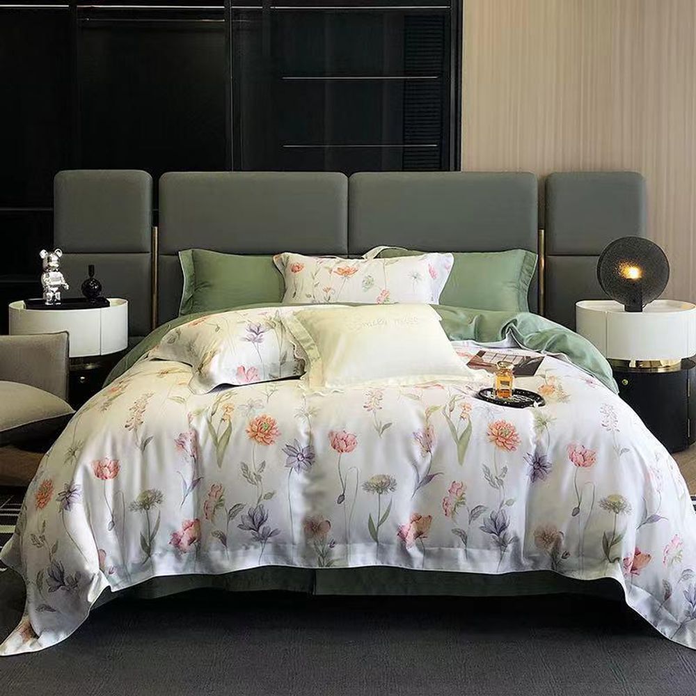 ZEPHYR HOME Двуспалка Тенсель белый цветы