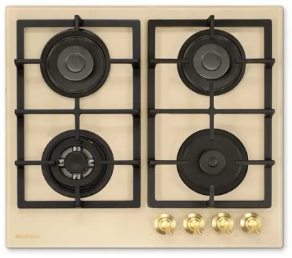 Варочная поверхность газовая Hyundai HHG 6434 BE бежевый