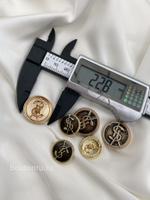 Пуговицы СЛ. золотистые с полупрозрачной эмалью (светло-коричневый подтон )