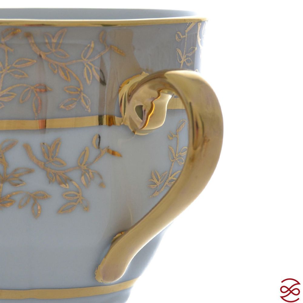 Кофейный сервиз мокко Queen's Лист Бежевый 6 персон 15 предметов