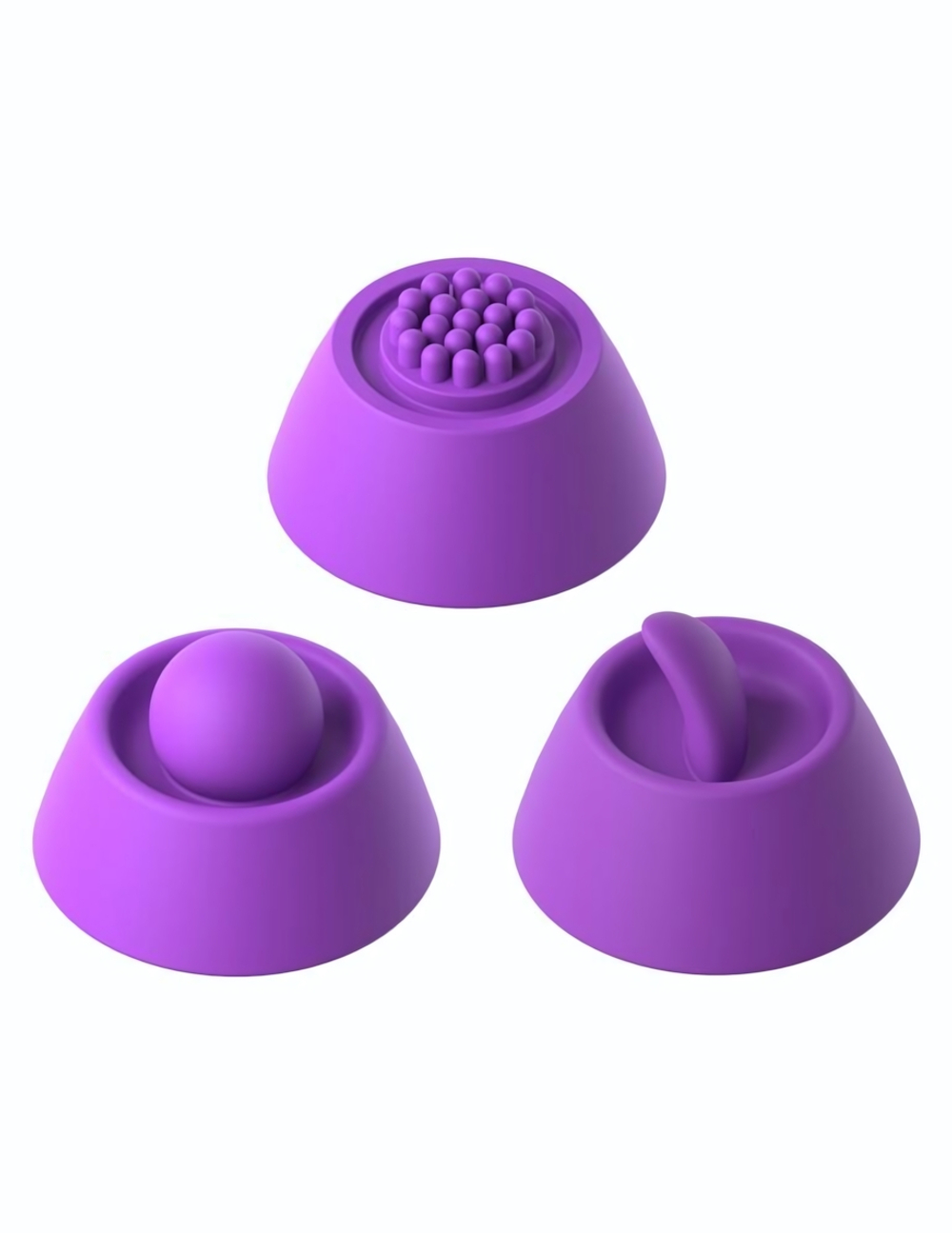 Фиолетовый вибратор с тройной стимуляцией Intimotion Pulse Pro - 24 см.