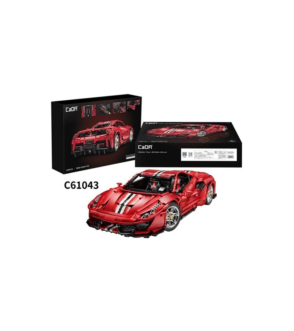 Конструктор CaDA MASTER спорткар Italian Super Car, красный 1/8 (3236 деталей)