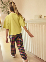 Пижама для девочки Next 195-936, Салатовый, Бордовый, Синий