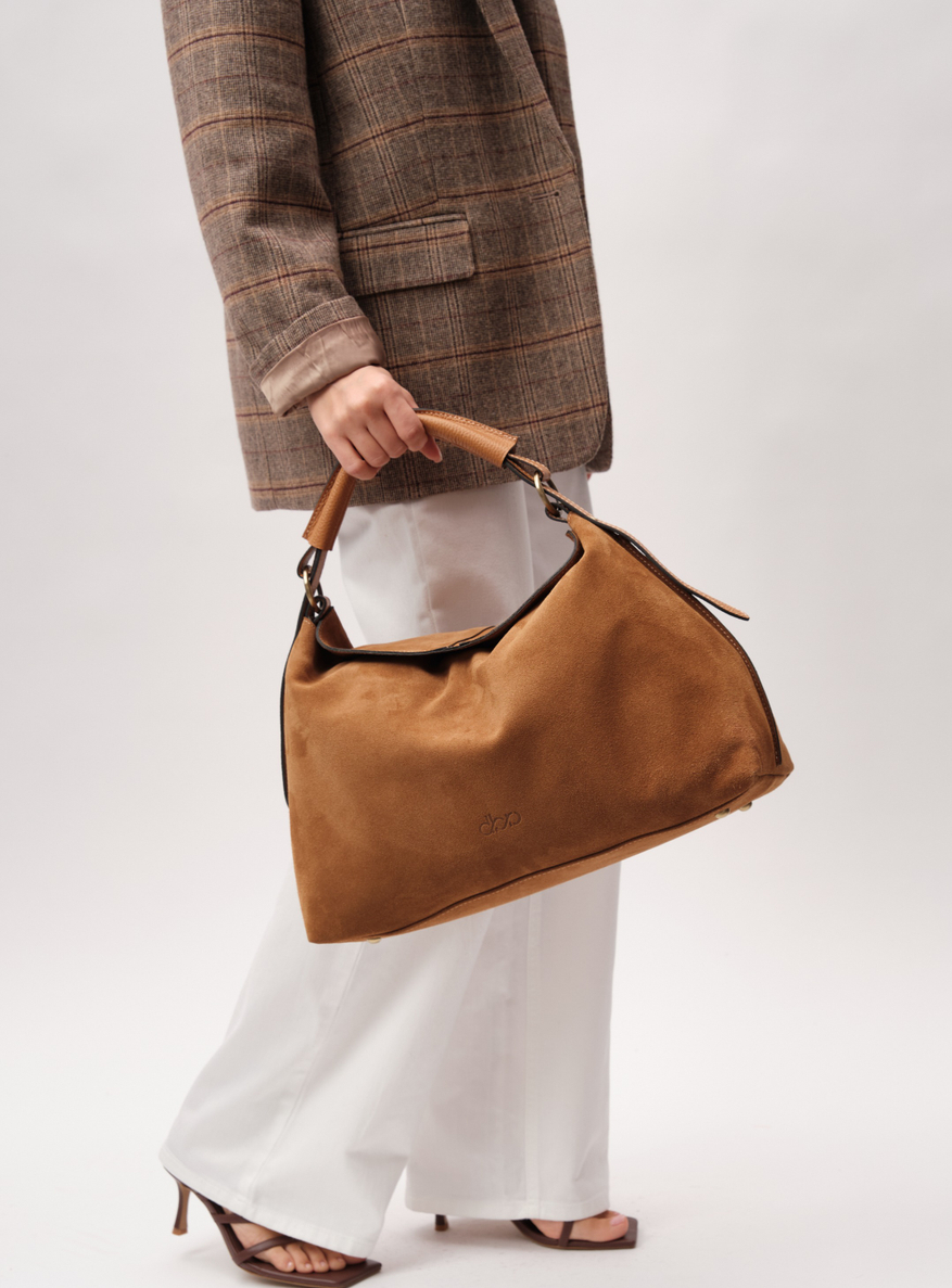 Замшевая сумка Andrea DBR 31374 светло-коричневый