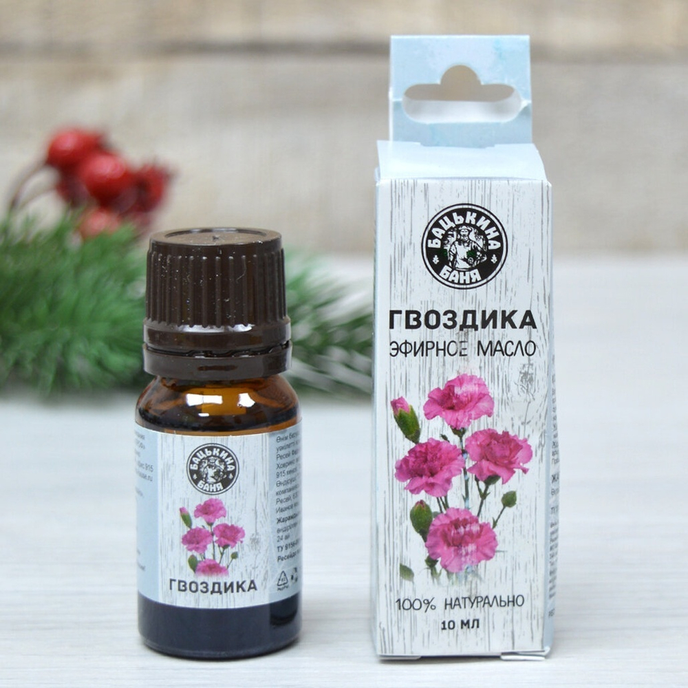 Эфирное масло Гвоздика тм "Бацькина баня"