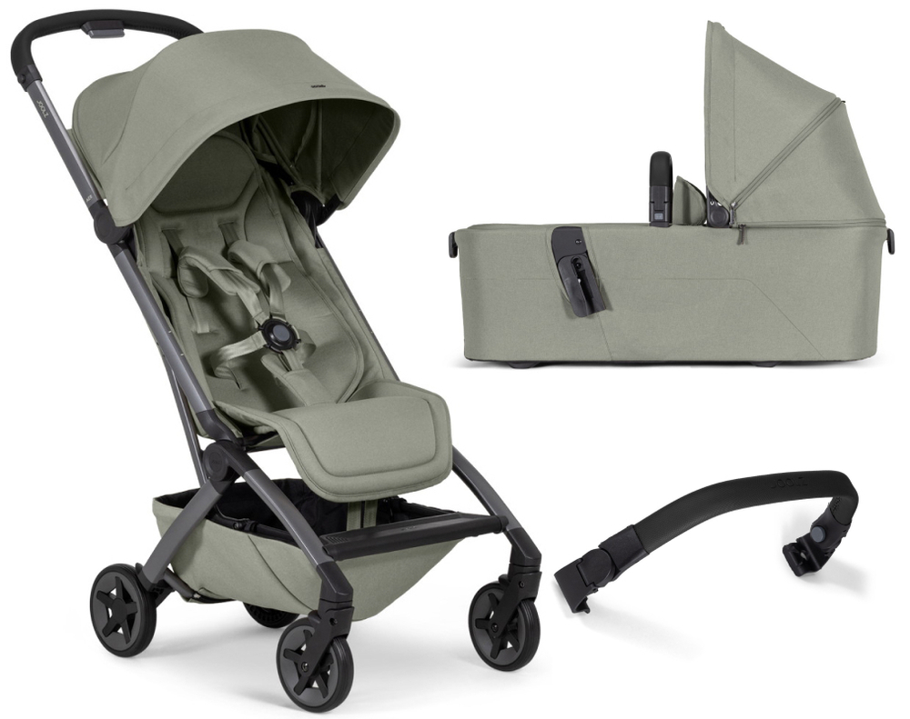 Коляска 2 в 1 Joolz Aer 2 с бампером Sage green/Black Carbon