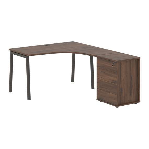 Стол эргономичный с тумбой ELCET 1318(R)  1360х1880х750 EDIS