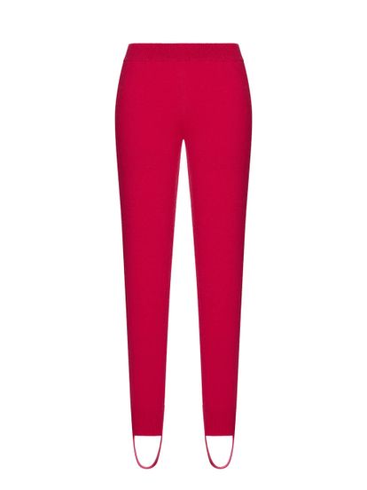 Женские брюки красного цвета из шерсти и кашемира - фото 1