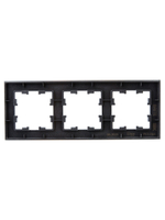 BRITE Рамка 3 -местная РУ-3-1-БрА металл алюминий IEK