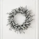 Рождественский венок заснеженный «Blanc» (Литая+ пвх) 60 см