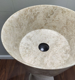 Раковина напольная из мрамора Cream MN-61362 (40*40*90)