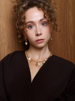 Серьги "Pearl Sink Turtle" Gold