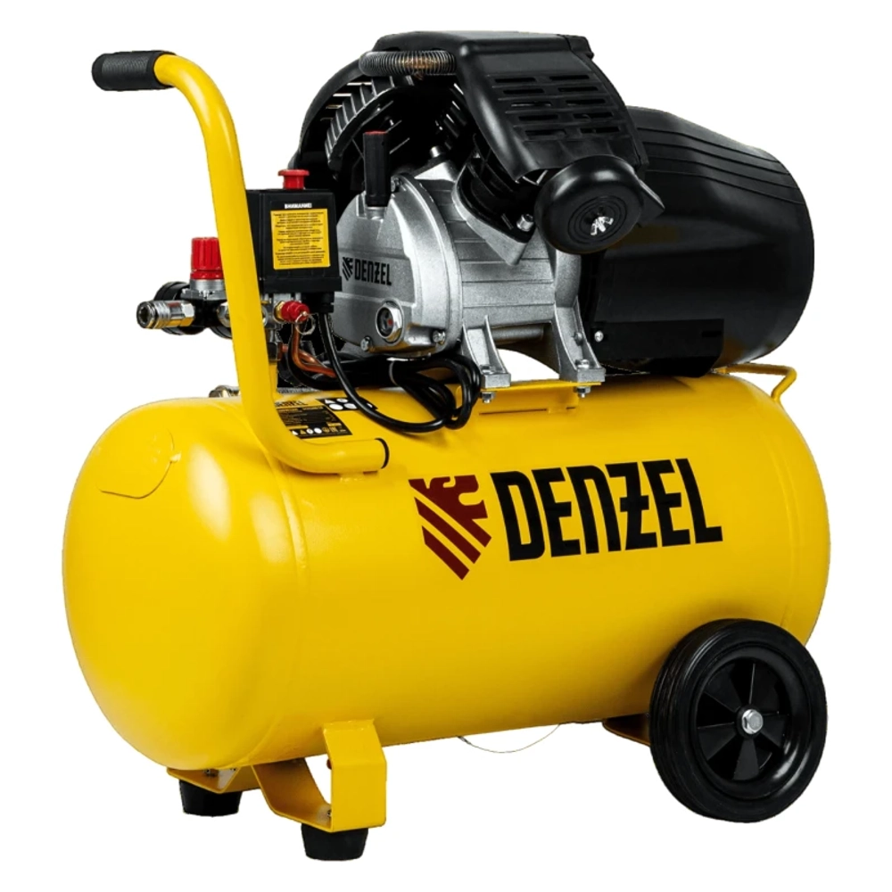 DENZEL DCV2200/50 компрессор воздушный 2.2 квт, прямой привод, 50 литров, 380 л/мин 58167