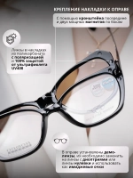 Солнцезащитные очки с футляром и накладками 4в1