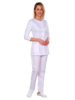 Брюки медицинские женские СтильБ 177СТА зауженный крой, белый, 54