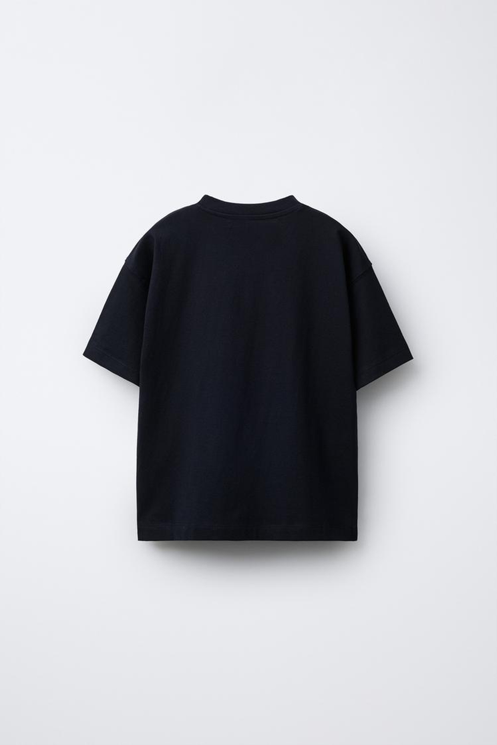 ZARA ФУТБОЛКА С ПРИНТОМ, ЧЕРНЫЙ