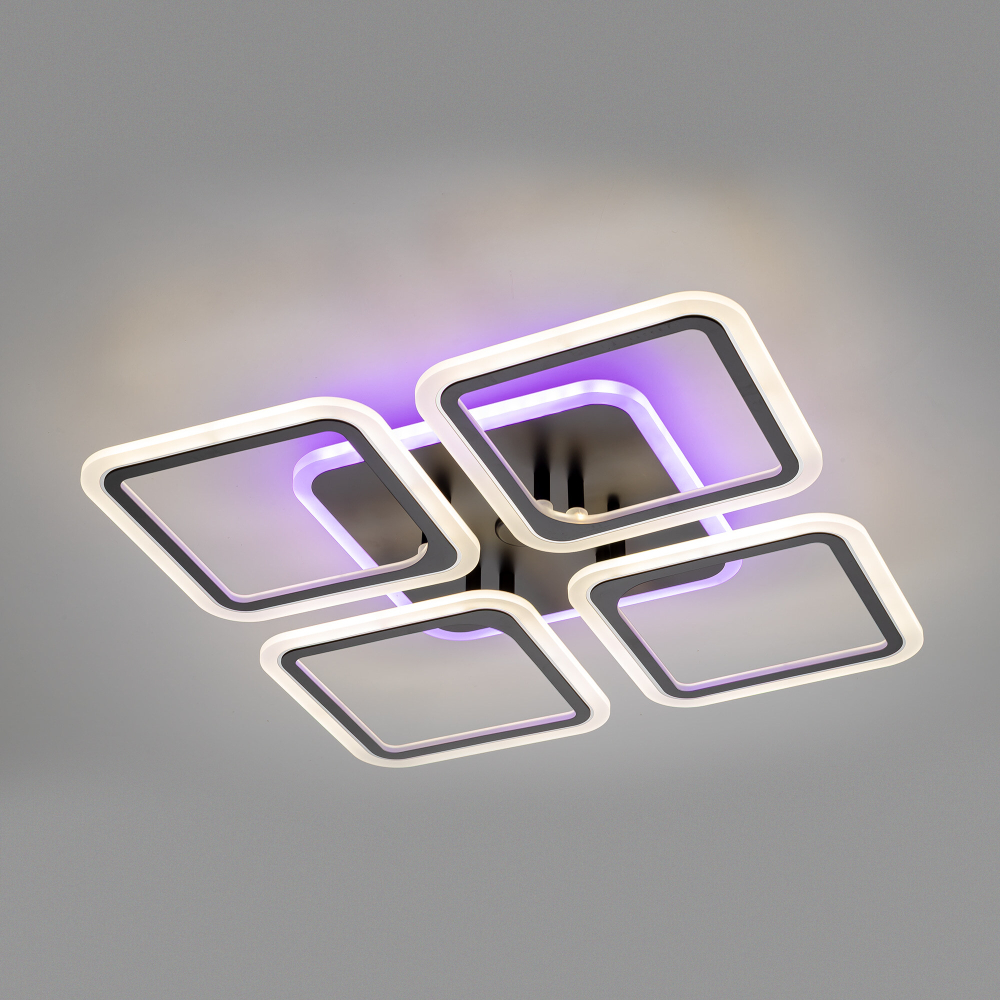 Citilux Марсель Смарт CL232A145E RGB Умная люстра Чёрная