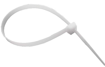 Пластиковый хомут АВТОСТОР НТ 4.8мм х 200мм / белый цвет (100шт. в упаковке)
