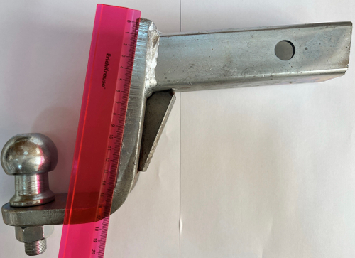 Узел сцепной в сборе под квадрат 50х50 оцинкованный с шаром E занижение 150мм Автос.TY-05-15Z