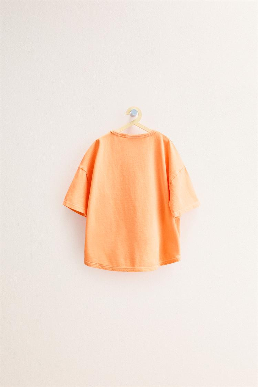 ZARA TIMELESS - ОДНОТОННАЯ ФУТБОЛКА ИЗ ХЛОПКА, ОРАНЖЕВЫЙ