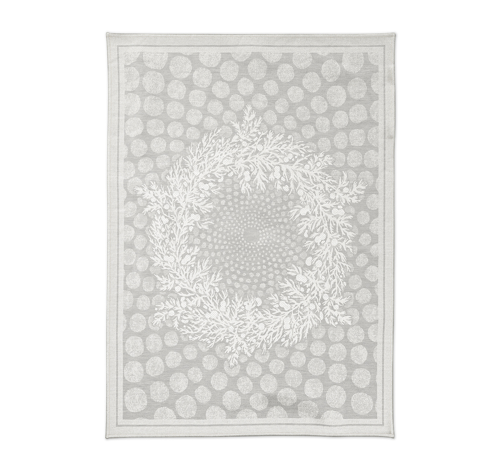 Полотенце кухонное LEONA 50 х 70 серо-голубой 50% лен 50% хлопок жаккард Leitner 50 x 70