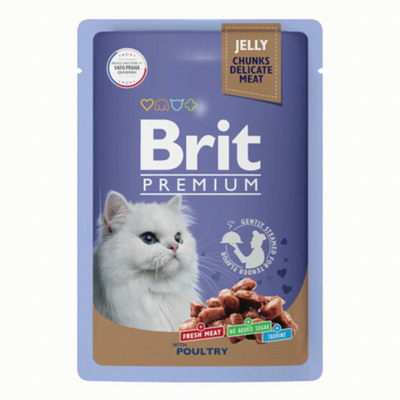 BRIT PREMIUM,Пауч,Ассорти из птицы в желе,85г,5050130