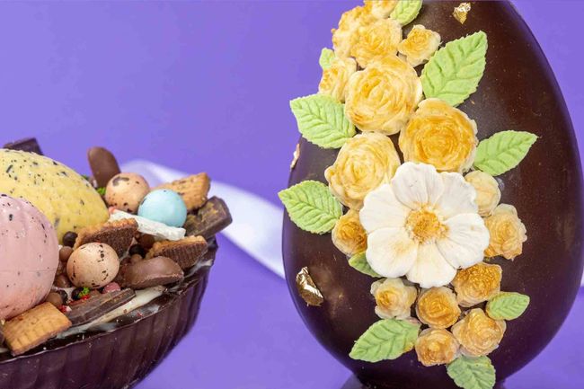 Пасхальное шоколадное яйцо &quot;Весенний букет&quot;, 600 г