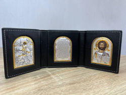Складень карманный Спаситель Молитва Георгий 90х255мм