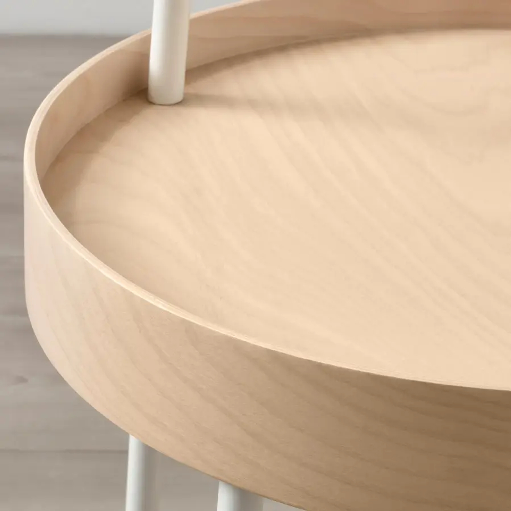 Приставной столик - IKEA BURVIK/БУРВИК ИКЕА, 45/78х38 см, бежевый