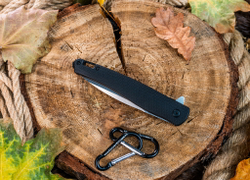 Нож складной Kizlyar Supreme HUSSAR VG-10 (Cryo) SW G10-BH (Stonewash, G10 Black Handle)