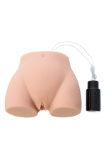 Мастурбатор-полуторс Cherry с вибрацией и двумя любовными тоннелями (Цвет: телесный)