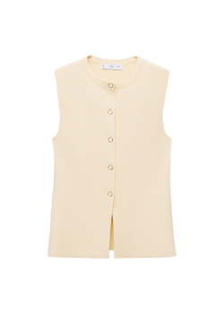 Жилет из тонкого трикотажа с пуговицами