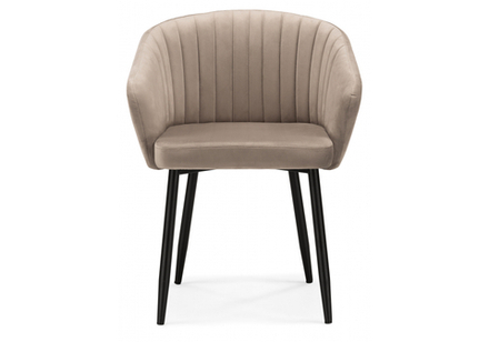 Стул на металлокаркасе Woodville Корсо бежевое, черное, ножки черные