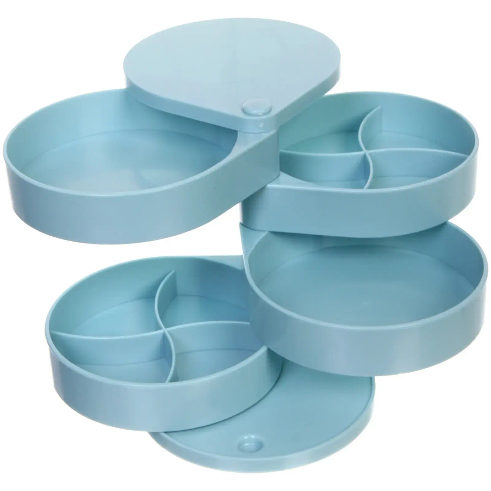 Органайзер для хранения «ФРАНКОТТА», цвет лазурный, четыре отделения, 12.5*11.5см (упаковка коробка)